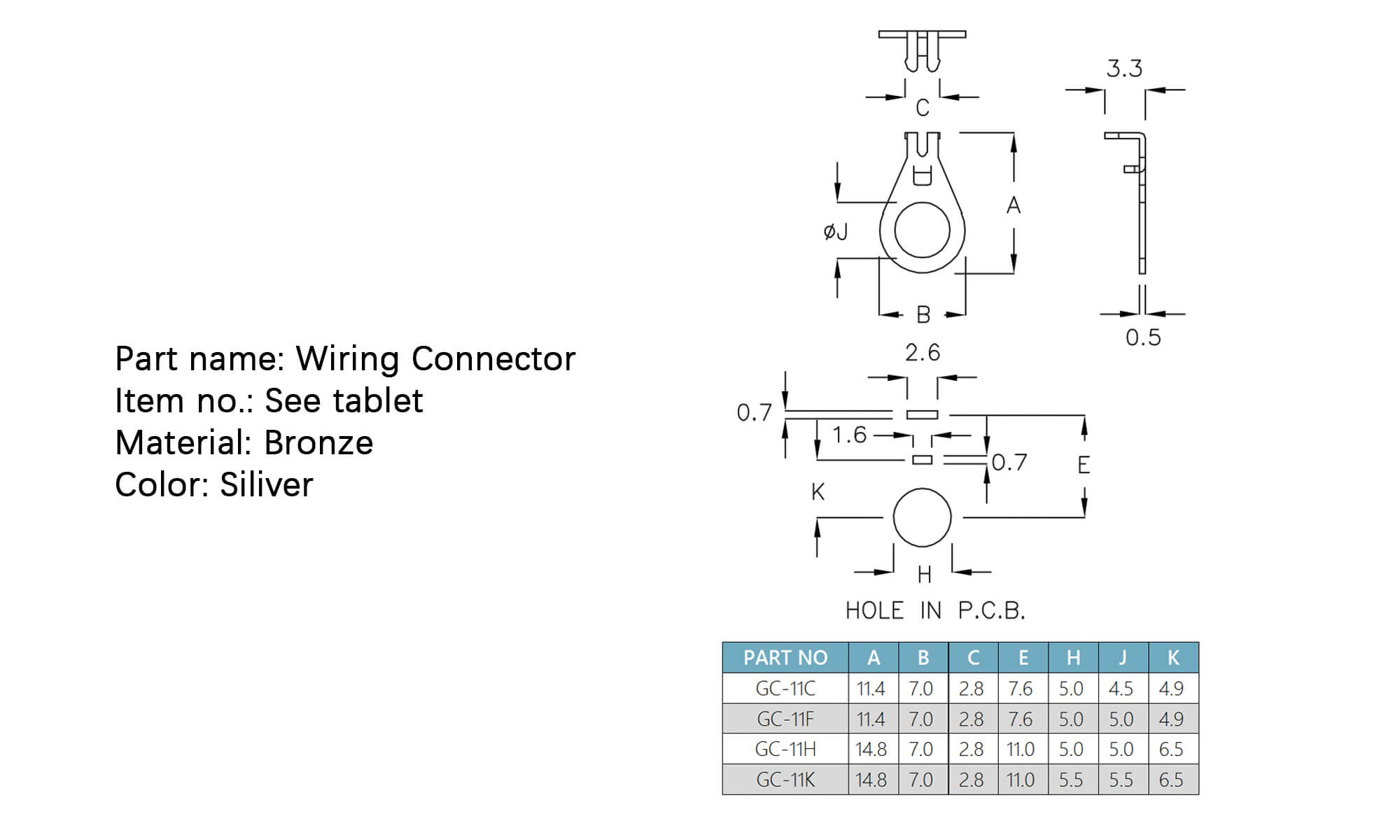 Wiring Connector GC-11C